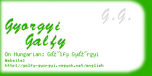 gyorgyi galfy business card